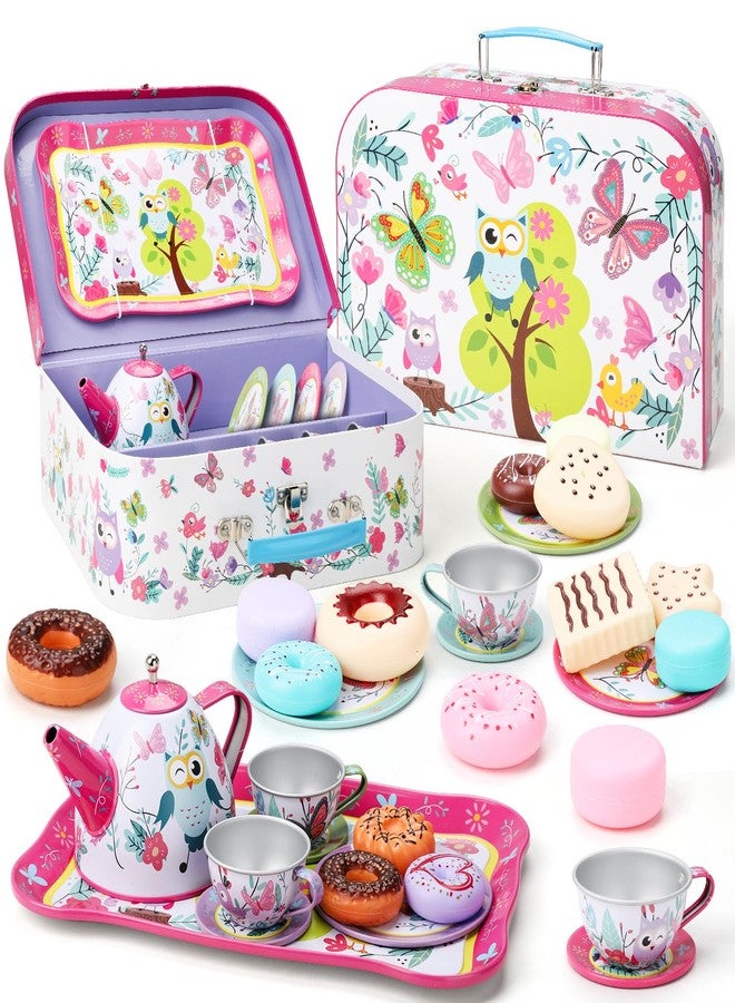 Fiderix Premium Tea Party Set for Toddlers 3-6 - Durable Toy Tea Set for Sweet Family Tea Time, Cute Pretend Play Kitchen Toy with Desserts & Carrying Case, Birthday - Image 1
